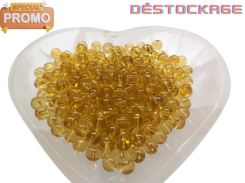 Perles en verre - Jaune - 6 mm - 60 Perles Les Précieuses Perles