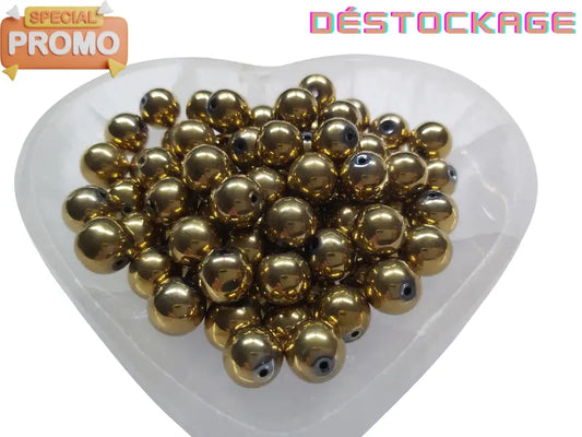 Hématite synthétique or - 10 mm - 20 Perles Les Précieuses Perles