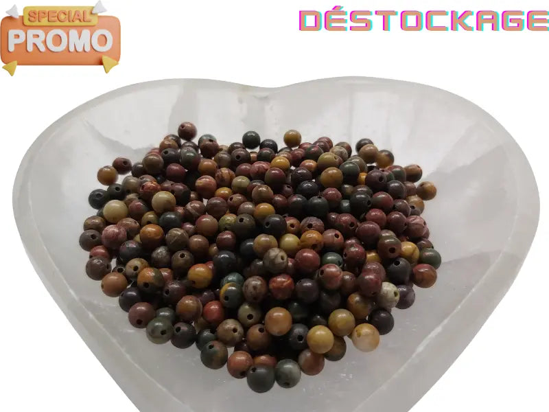 Jaspe Picasso - 4 mm - 80 Perles Les Précieuses Perles