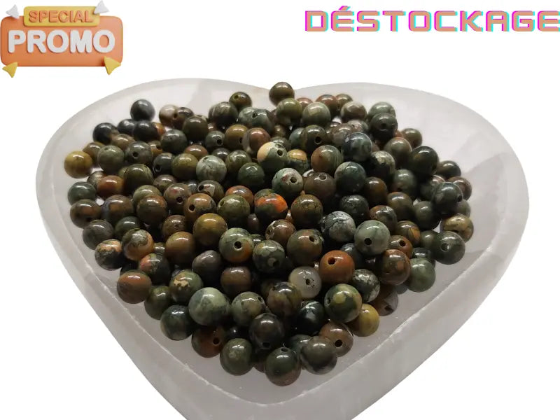 Rhyolite - 6 mm - 30/60 Perles Les Précieuses Perles