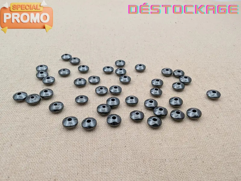 Hématite synthétique - Rondelles de 6 x 2 mm - 60/120 Perles Les Précieuses Perles