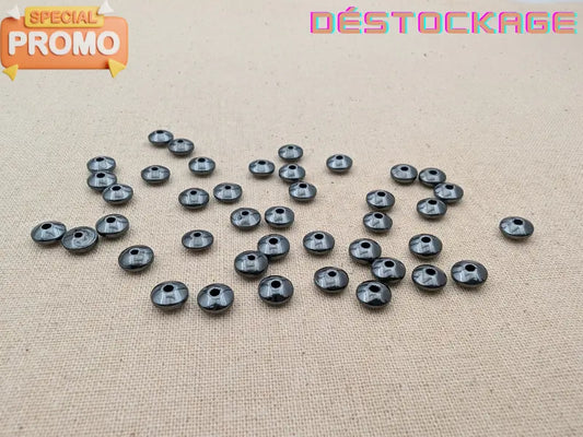 Hématite synthétique - Rondelles de 6 x 2 mm - 60/120 Perles Les Précieuses Perles