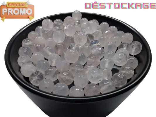 Quartz rose - Facettes - 8 mm - 20/40 Perles Les Précieuses Perles