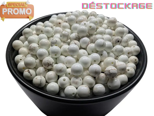 Turquoise blanche - 6 mm - 30/60 Perles Les Précieuses Perles