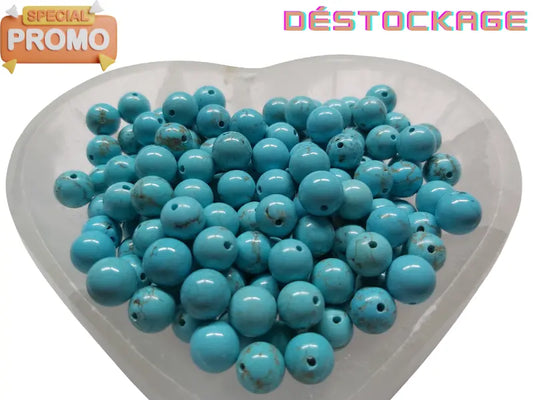 Turquoise synthétique - 8 mm - 20/40 Perles Les Précieuses Perles