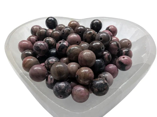 Rhodonite - 10 mm - 20 Perles Les Précieuses Perles