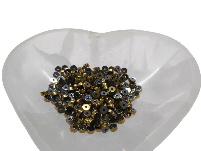 Hématite or synthétique - Rondelles Heishi de 4 x 2 mm - 50/100 Perles Les Précieuses Perles