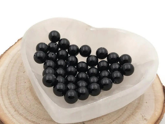 Tourmaline noire - 10 mm - 20 Perles Les Précieuses Perles
