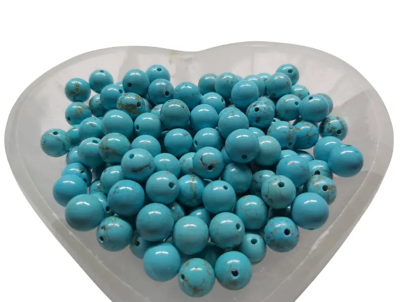 Turquoise synthétique - 8 mm - 20/40 Perles Les Précieuses Perles