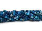 Agate rayée bleue - 6 mm - 60 Perles