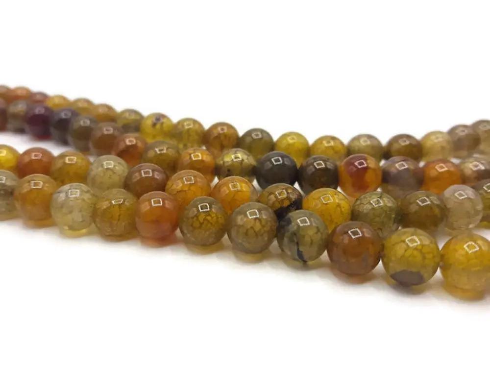 Agate craquelée marron - 6 mm - 30/60 Perles Les Précieuses Perles