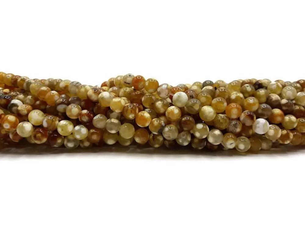 Agate de feu beige - 6 mm - 60 Perles Les Précieuses Perles