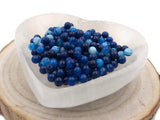 Agate rayée bleue Grade A - 6 mm - 30/60 Perles