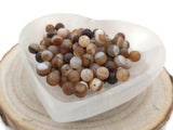Agate rayée marron Grade A - 8 mm - 20/40 Perles
