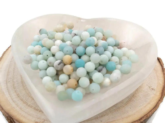 Amazonite givrée - 6 mm - 30/60 Perles Les Précieuses Perles