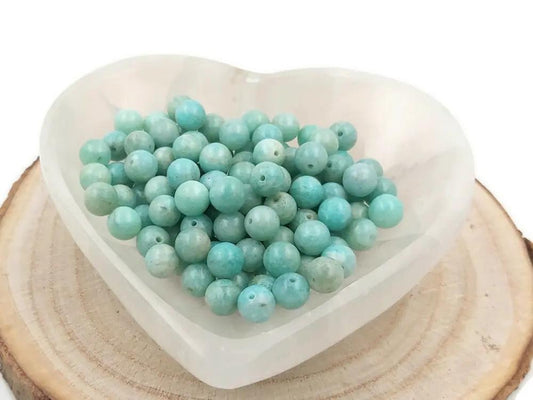 Amazonite du Pérou - 8 mm - 10/20 Perles Les Précieuses Perles