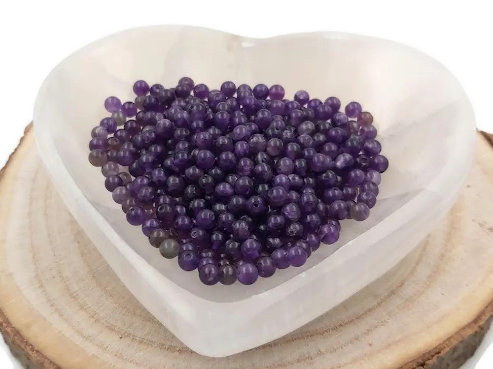 Améthyste Grade AB - 4 mm - 40/80 Perles Les Précieuses Perles