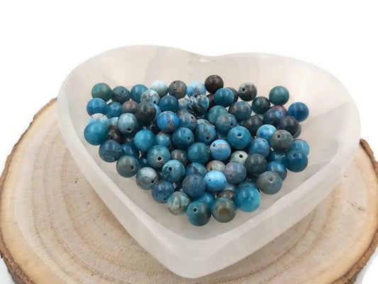 Apatite Grade AB - 8 mm - 20/40 Perles Les Précieuses Perles