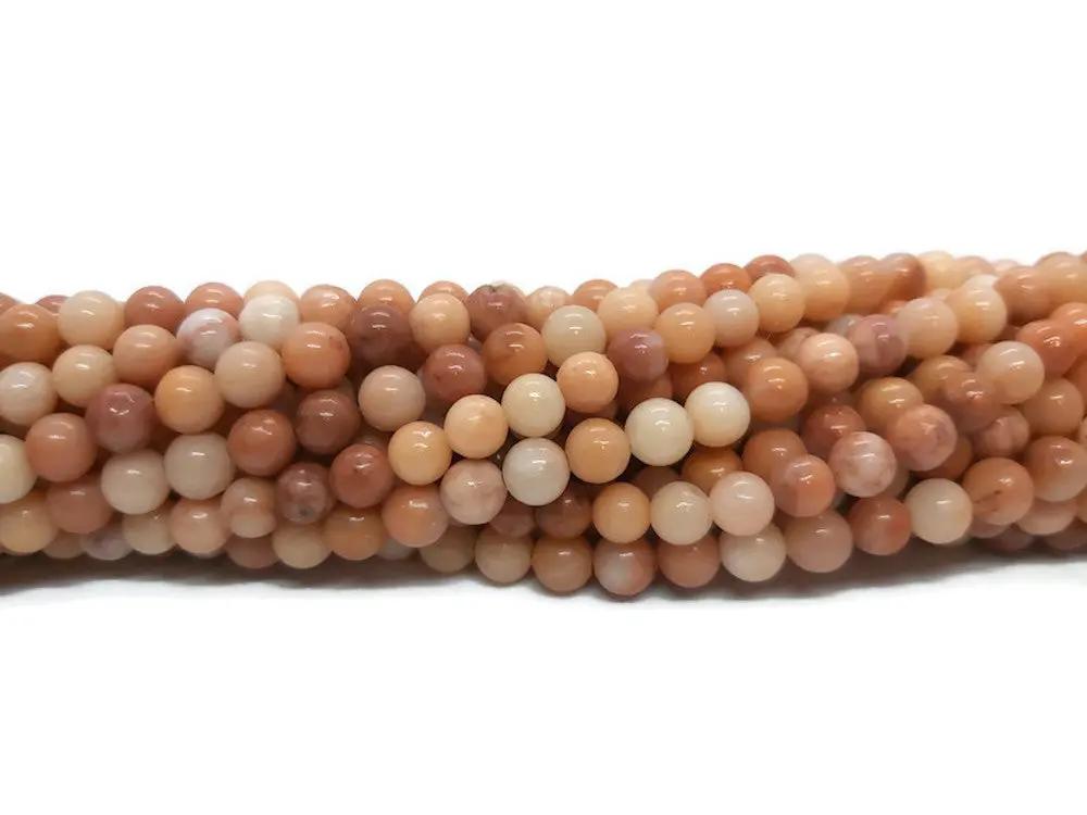 Aventurine rose - 6 mm - 60 Perles Les Précieuses Perles