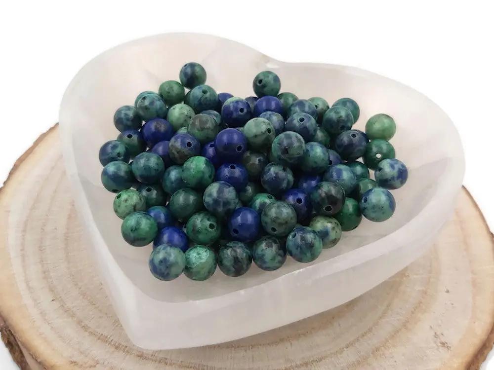 Azurite Malachite -  8 mm - 20/40 Perles Les Précieuses Perles