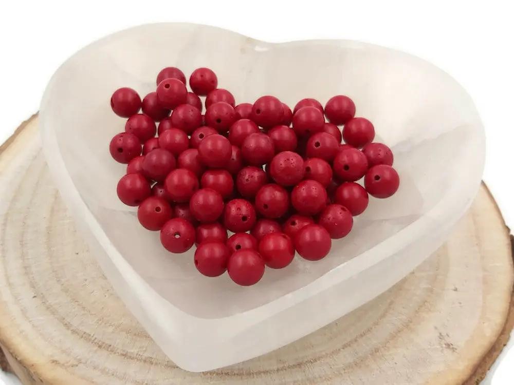 Corail rouge synthétique - 8 mm - 20/40 Perles Les Précieuses Perles