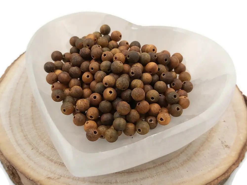 Bois de santal - 6 mm - 30/60 Perles Les Précieuses Perles