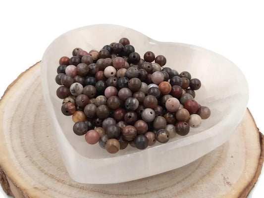 Bois fossilisé - Bois pétrifié - 6 mm - 30/60 Perles Les Précieuses Perles