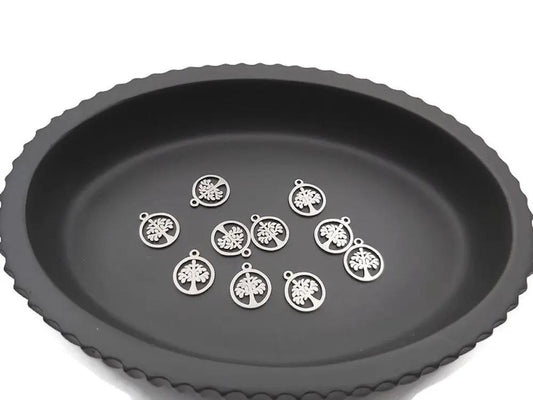 Breloque arbre de vie inox- Lot de 10/20 Les Précieuses Perles