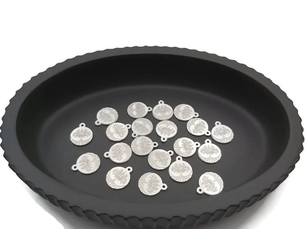 Breloque arbre de vie inox - Lot de 10/20 Les Précieuses Perles