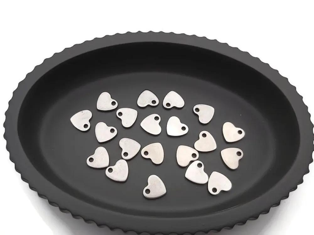 Breloque inox cœur - Lot de 10/20 Les Précieuses Perles