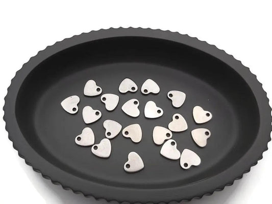 Breloque inox cœur - Lot de 10/20 Les Précieuses Perles