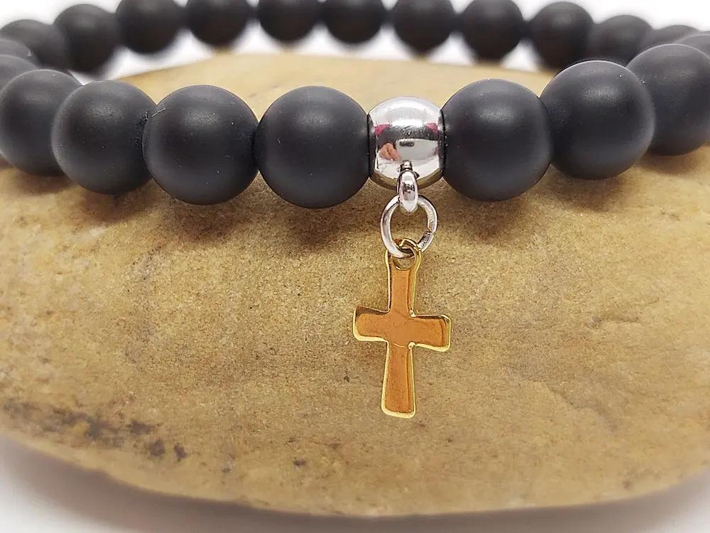 Breloque croix inox doré - Lot de 10/20 Les Précieuses Perles