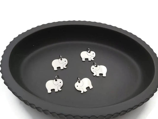 Breloque éléphant inox - Lot de 5 Les Précieuses Perles