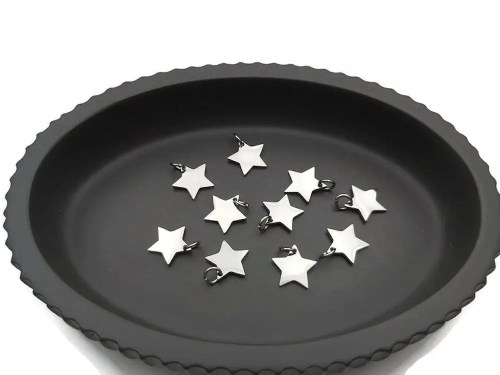 Breloque étoile Inox - Lot de 5/10 Les Précieuses Perles