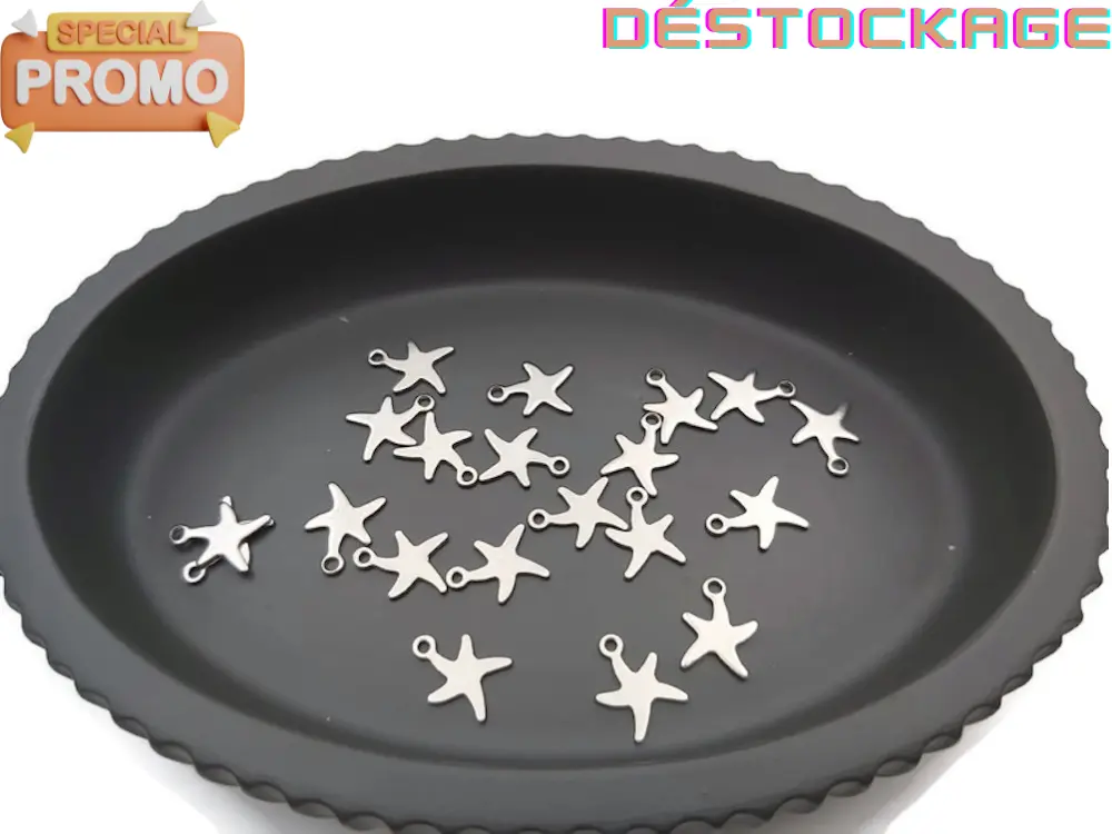 Breloque étoile de mer inox - Lot de 10/20 Les Précieuses Perles