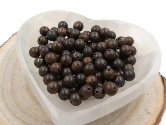 Bronzite - 8 mm - 20/40 Perles Les Précieuses Perles