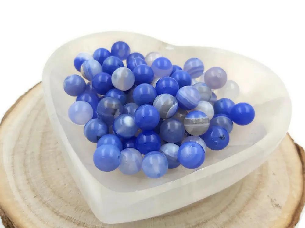 Calcédoine - 10 mm - 20 Perles Les Précieuses Perles