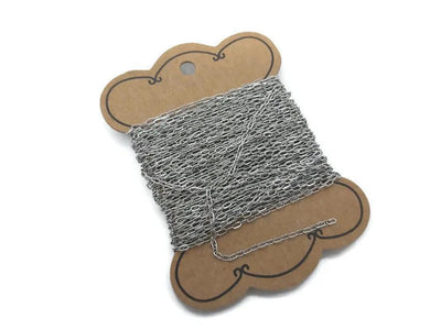 Chaîne mailles forçat inox - 10 mètres Les Précieuses Perles