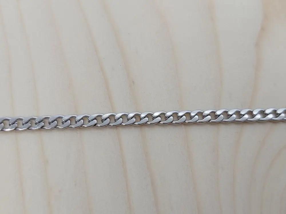 Chaine maille gourmette 5 x 3  mm Inox - vendue au mètre Les Précieuses Perles