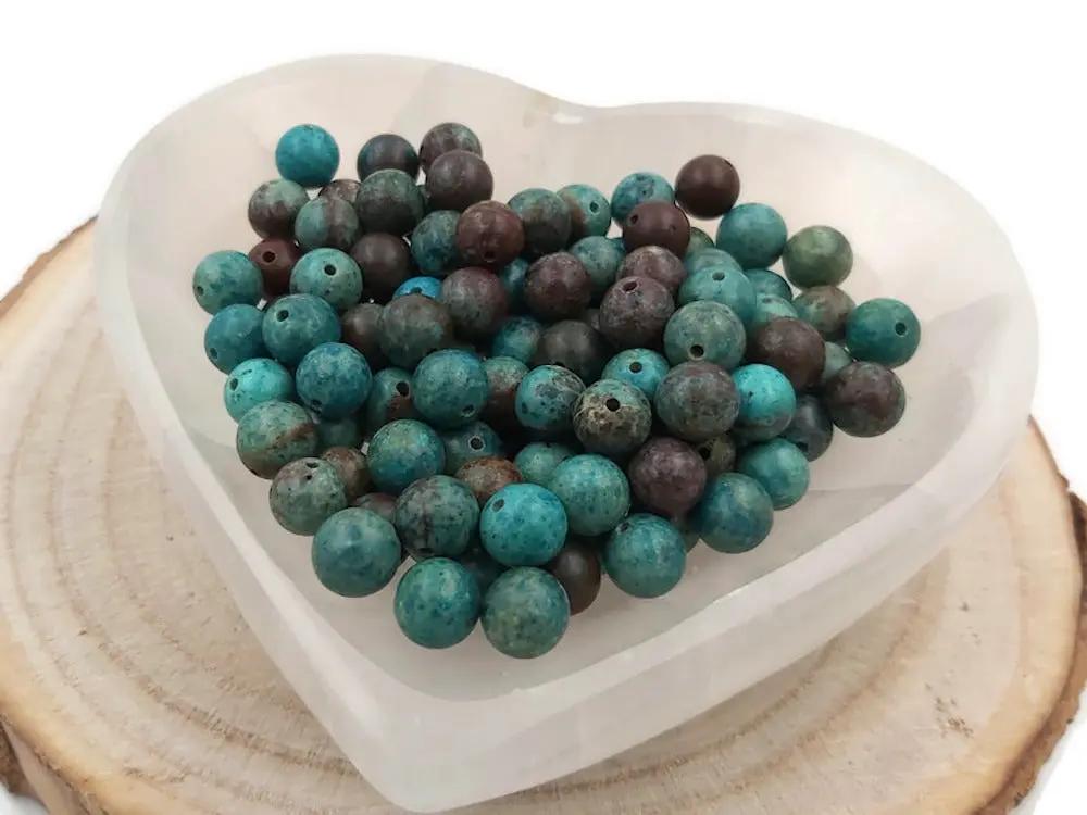 Chrysocolle - 8 mm - 20/40 Perles Les Précieuses Perles