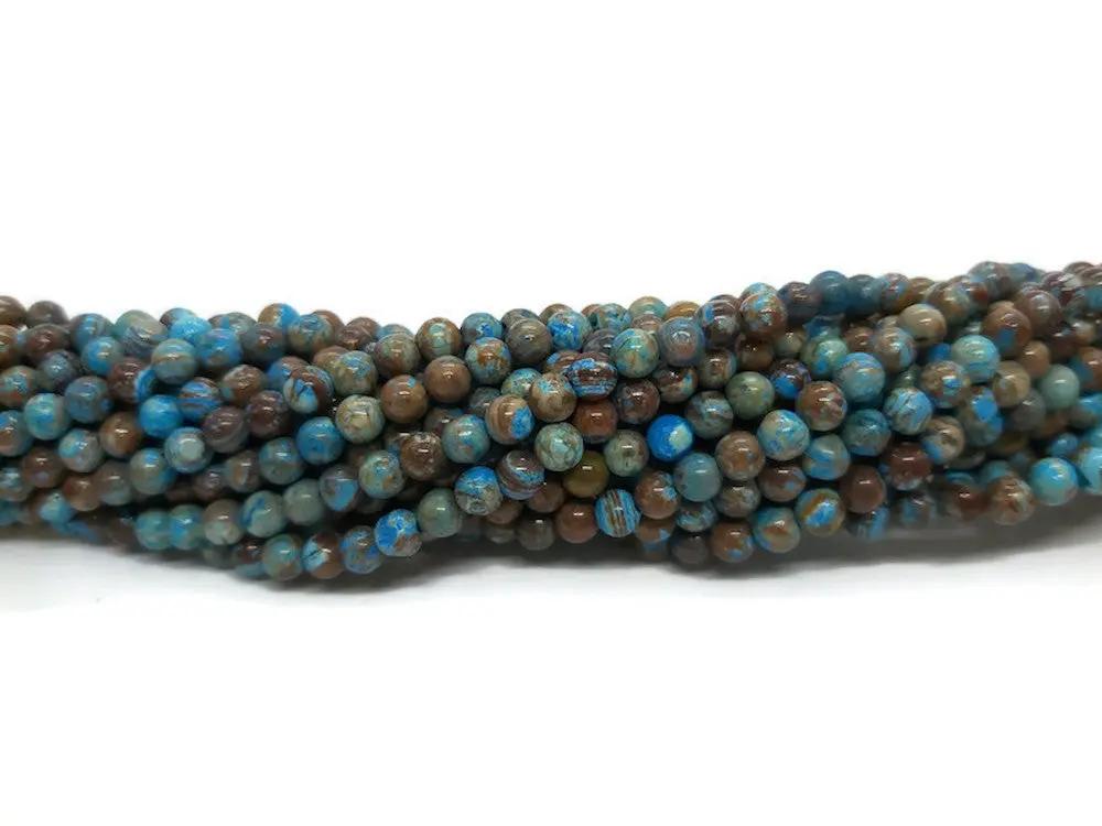 Chrysocolle - 4 mm - 40/80 Perles Les Précieuses Perles