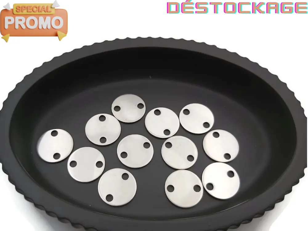 Connecteur rond inox - Lot de 20 Les Précieuses Perles