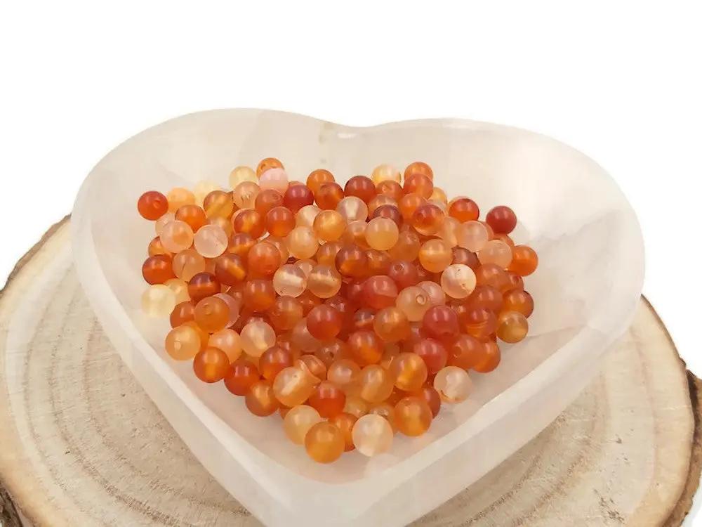 Cornaline - 6 mm - 30/60 Perles Les Précieuses Perles