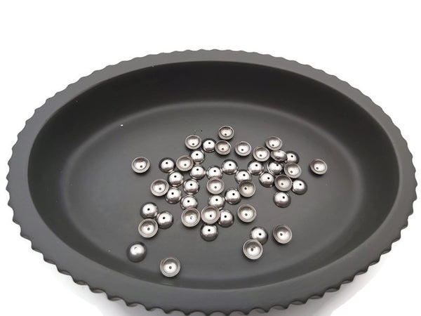 Coupelles inox pour perles de 6 mm