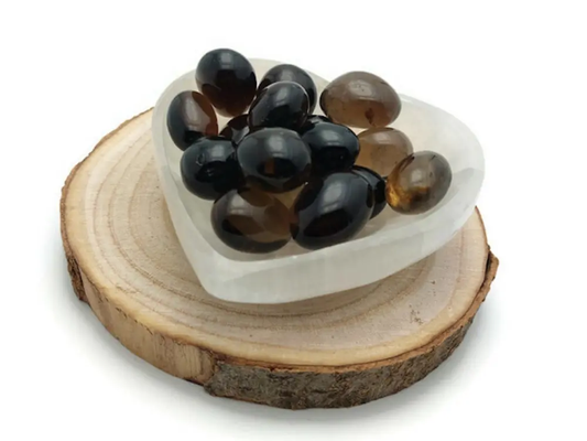 Cristal de roche fumé grade AAA  - Etas-Unis - Pierre roulée Les Précieuses Perles