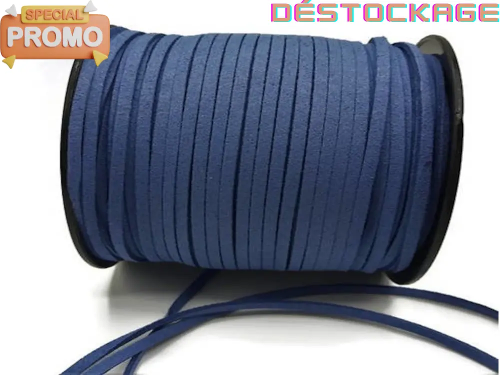 Cordon suédine bleu roi de 1,4 mm Les Précieuses Perles