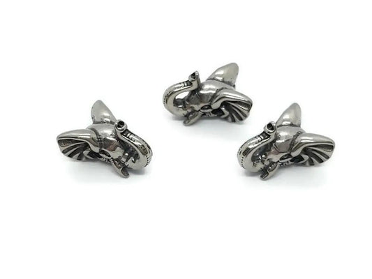 Perle décorative tête d'éléphant inox Les Précieuses Perles