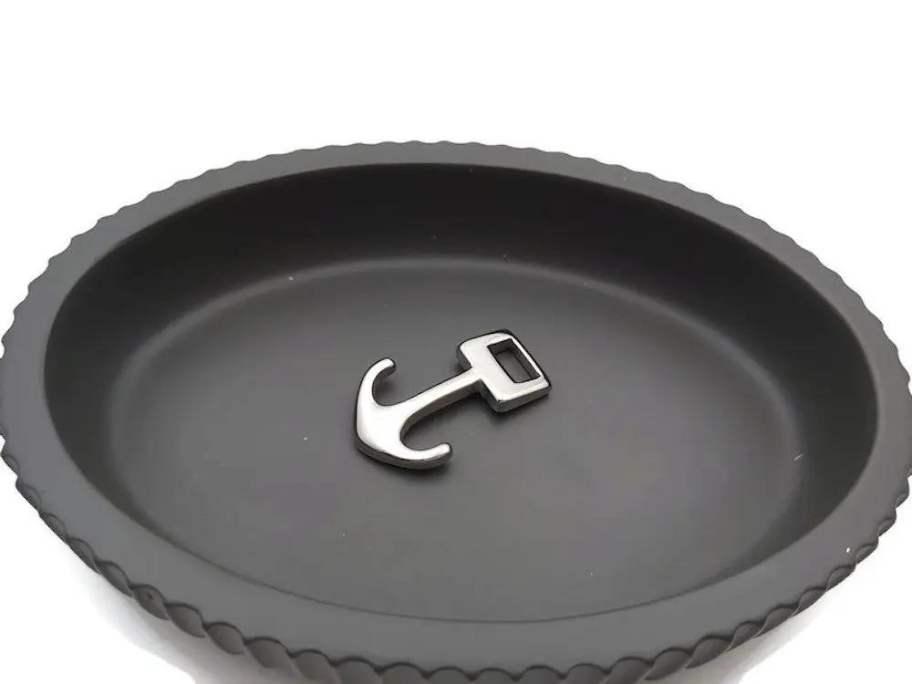 Fermoir inox pour bracelet en cuir - Ancre marine Les Précieuses Perles