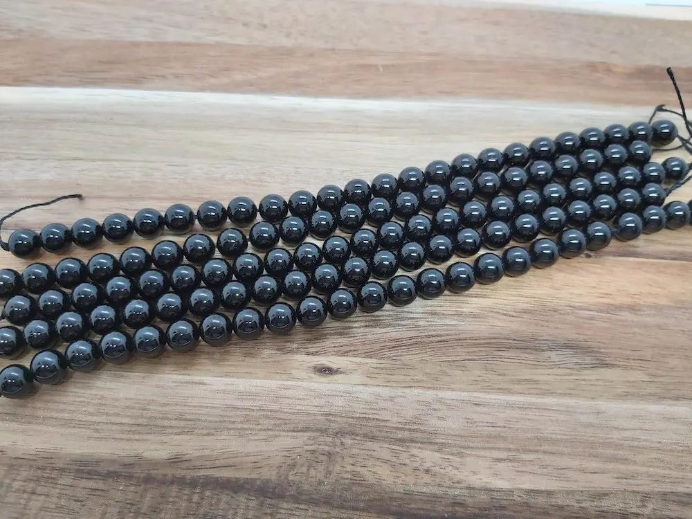 Tourmaline noire - 8 mm - 20/40 Perles Les Précieuses Perles