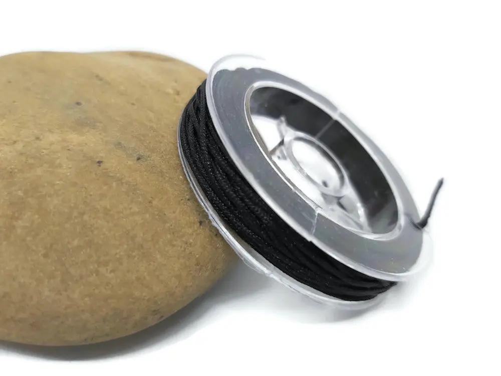 Fil nylon noir 0,8 mm Les Précieuses Perles